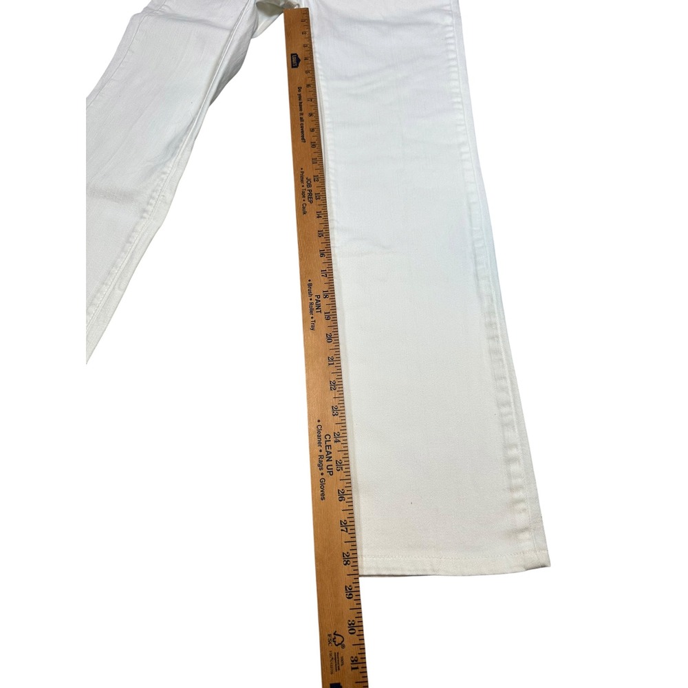 Levis Demi Curve Classic Straight Leg Jeans White Denim Womens 4/27 Mid Rise - Picture 8 of 10